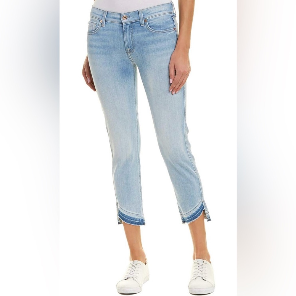 Roxanne Ankle Jeans W/ Asymmetrical Released Hem size 27